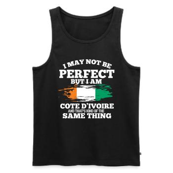 Côte d’Ivoire - Débardeur bio Premium Homme - noir - Devant - Michal (187cm)