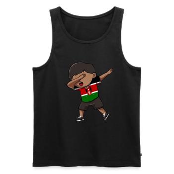 Kenya - Débardeur bio Premium Homme - noir - Devant - Michal (187cm)