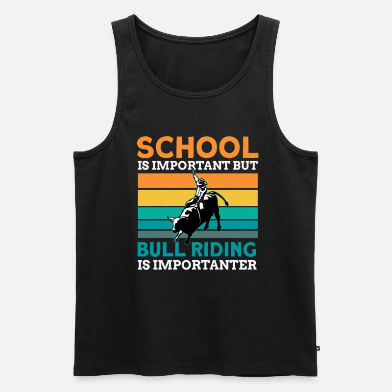 Rodeo - Männer Premium Bio Tank Top - Schwarz