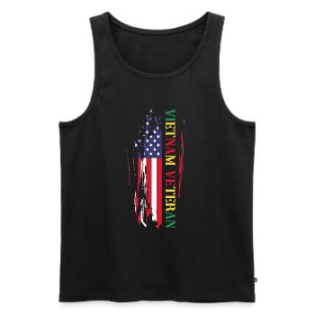 Us Army Vietnam Veteran - Männer Premium Bio Tank Top - Schwarz - Vorne - AI Model Male 178 light (178cm)