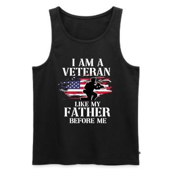 Us Army Vietnam Veteran - Männer Premium Bio Tank Top - Schwarz - Vorne - Michal (187cm)