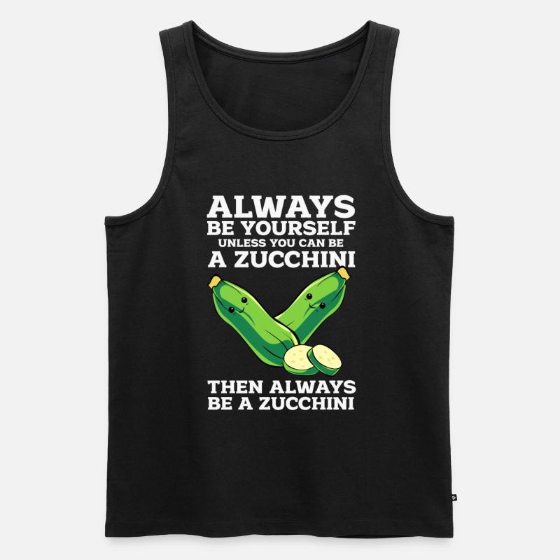 Zucchini - Männer Premium Bio Tank Top - Schwarz