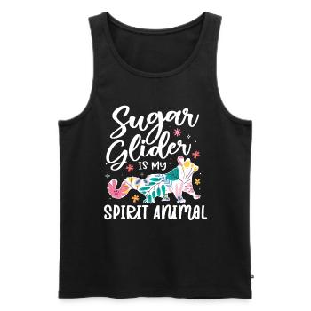 Sugar Glider Flying Squirrel - Men's Premium Organic Tank Top - black - Front - AI Model Male 178 light (178cm)