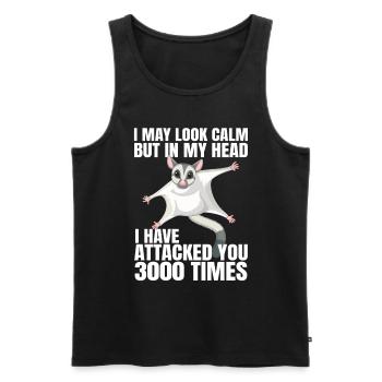 Sugar Glider Flying Squirrel - Men's Premium Organic Tank Top - black - Front - AI Model Male 178 light (178cm)