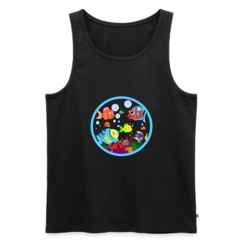 Aquarium Fish Gift - Men's Premium Organic Tank Top - black - Front - Michal (187cm)