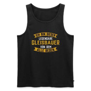 Ich Bin Dieser Legendäre Gleisbauer - Männer Premium Bio Tank Top - Schwarz - Vorne - AI Model Male 178 light (178cm)