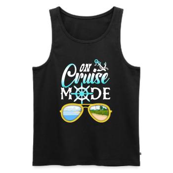Cruise Cruise Ship Gift - Men's Premium Organic Tank Top - black - Front - Michal (187cm)