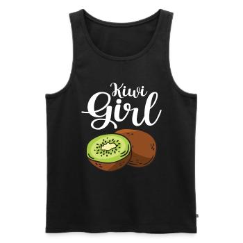Kiwi - Men's Premium Organic Tank Top - black - Front - Michal (187cm)