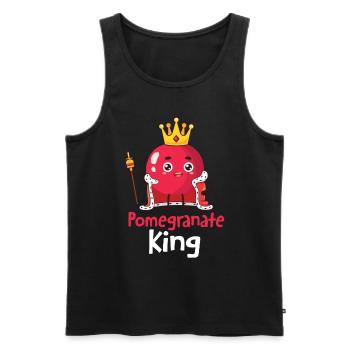 Pomegranate Food Christmas - Men's Premium Organic Tank Top - black - Front - AI Model Male 178 light (178cm)