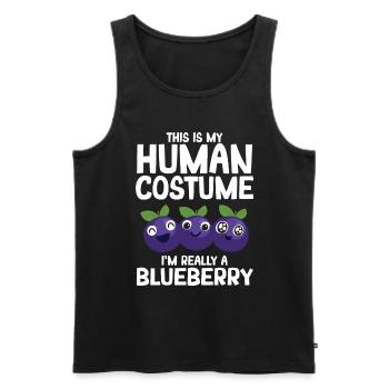 Blauberren Blauberre Geschenk - Männer Premium Bio Tank Top - Schwarz - Vorne - Michal (187cm)