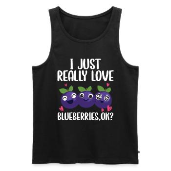 Blauberren Blauberre Geschenk - Männer Premium Bio Tank Top - Schwarz - Vorne - Michal (187cm)