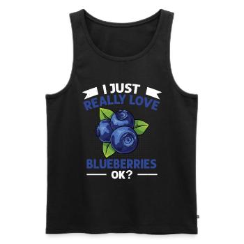 Blauberren Blauberre Geschenk - Männer Premium Bio Tank Top - Schwarz - Vorne - Michal (187cm)