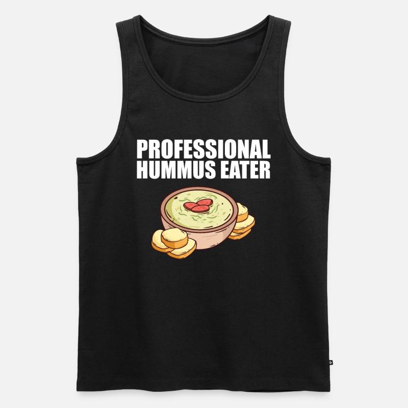 Hummus - Männer Premium Bio Tank Top - Schwarz
