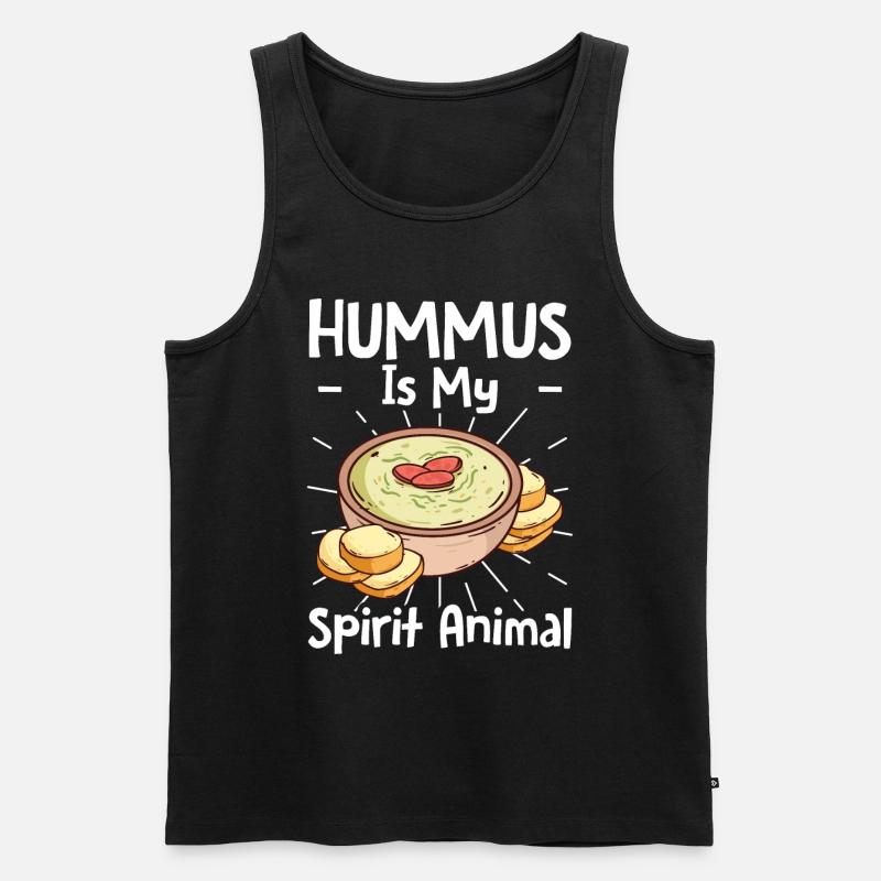 Hummus - Männer Premium Bio Tank Top - Schwarz