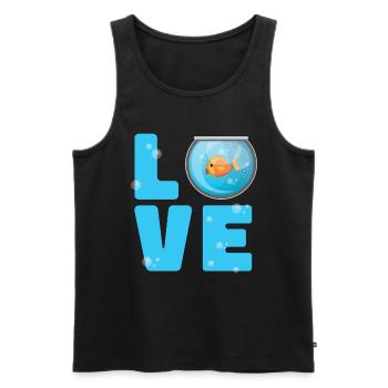 Aquarium - Men's Premium Organic Tank Top - black - Front - Michal (187cm)