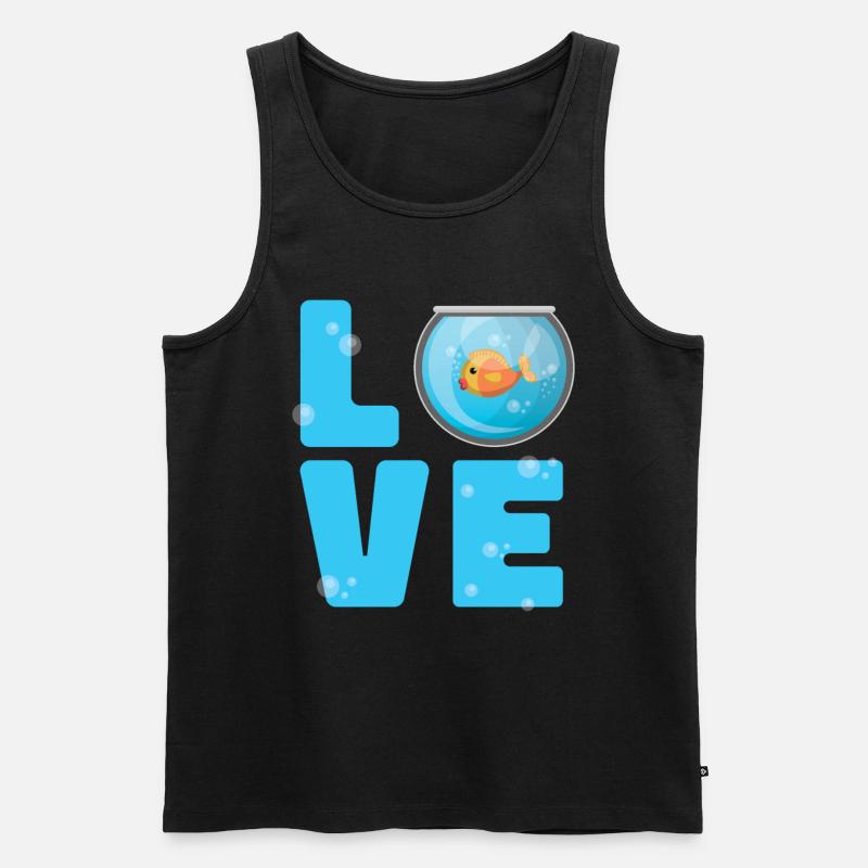 Aquarium - Männer Premium Bio Tank Top - Schwarz