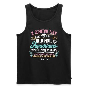 Aquarium - Men's Premium Organic Tank Top - black - Front - Michal (187cm)