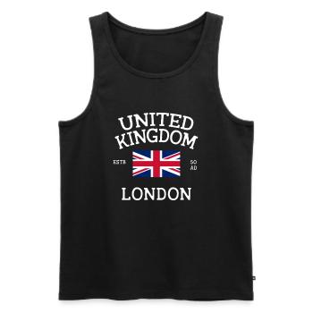 United Kingdom London History - Männer Premium Bio Tank Top - Schwarz - Vorne - AI Model Male 178 light (178cm)