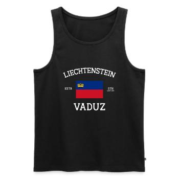 Liechtenstein History - Männer Premium Bio Tank Top - Schwarz - Vorne - Michal (187cm)