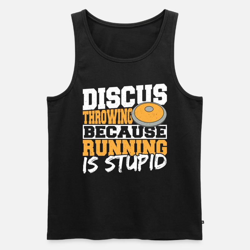 Diskuswerfen Diskuswerfer Geschenk - Männer Premium Bio Tank Top - Schwarz