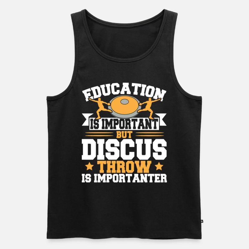 Diskuswerfen Diskuswerfer Geschenk - Männer Premium Bio Tank Top - Schwarz