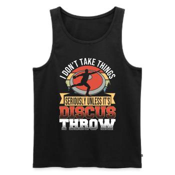Discus Throw Discus Thrower cadeau - Débardeur bio Premium Homme - noir - Devant - AI Model Male 178 light (178cm)