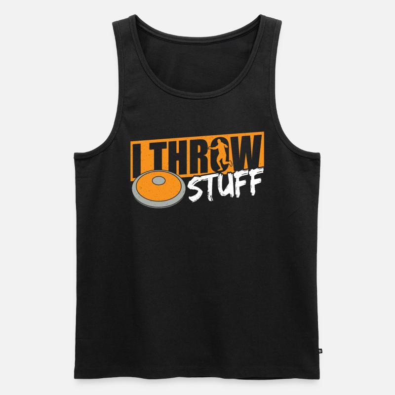 Diskuswerfen Diskuswerfer Geschenk - Männer Premium Bio Tank Top - Schwarz