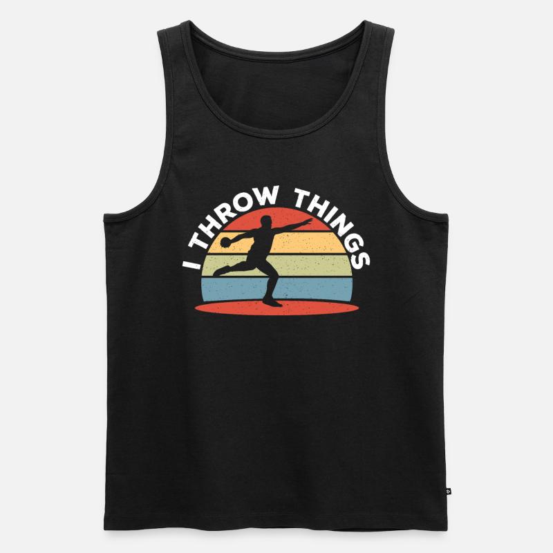Diskuswerfen Diskuswerfer Geschenk - Männer Premium Bio Tank Top - Schwarz