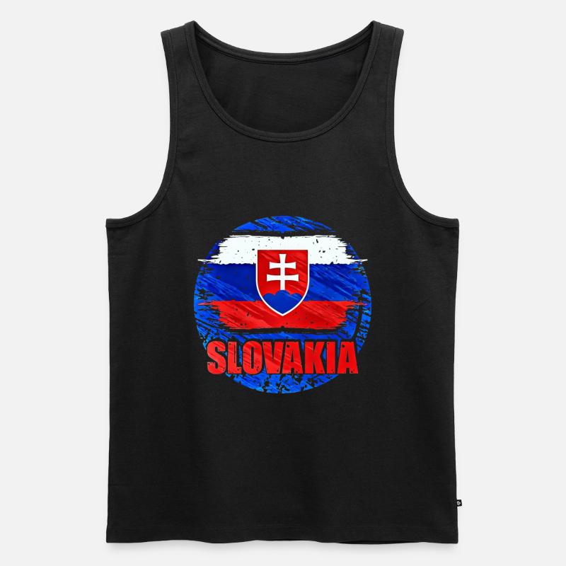Slowakei - Männer Premium Bio Tank Top - Schwarz