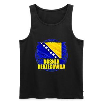 Bosnie-Herzégovine - Débardeur bio Premium Homme - noir - Devant - Michal (187cm)