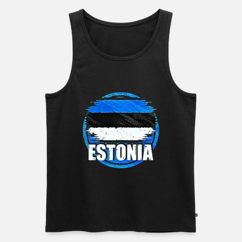 Estland - Männer Premium Bio Tank Top - Schwarz