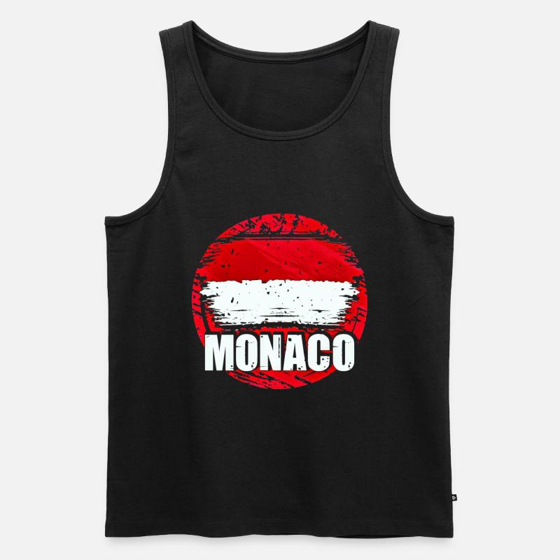 Monaco - Männer Premium Bio Tank Top - Schwarz