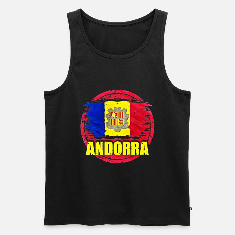 Andorra - Männer Premium Bio Tank Top - Schwarz