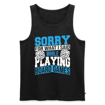 Board Games Game Board Gift - Men's Premium Organic Tank Top - black - Front - AI Model Male 178 light (178cm)