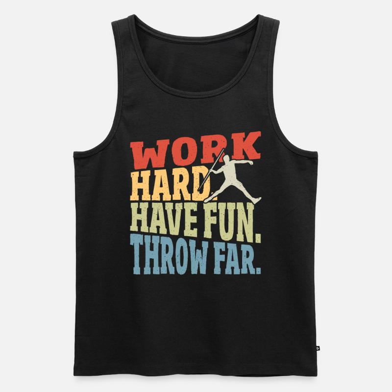 Speerwerfen Speerwerfen Geschenk - Männer Premium Bio Tank Top - Schwarz