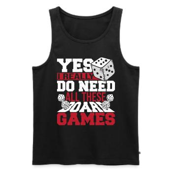 Board Games Game Board Gift - Men's Premium Organic Tank Top - black - Front - AI Model Male 178 light (178cm)