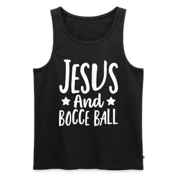 Bocce - Men's Premium Organic Tank Top - black - Front - Michal (187cm)