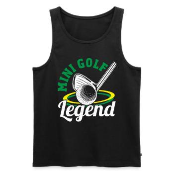 Geschenk für Minigolfspieler - Männer Premium Bio Tank Top - Schwarz - Vorne - Michal (187cm)