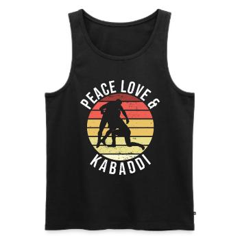 Gift for Kabaddi Lovers - Men's Premium Organic Tank Top - black - Front - AI Model Male 178 light (178cm)