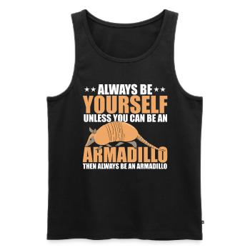 Armadillo Pet Armadillo Gift - Men's Premium Organic Tank Top - black - Front - Michal (187cm)