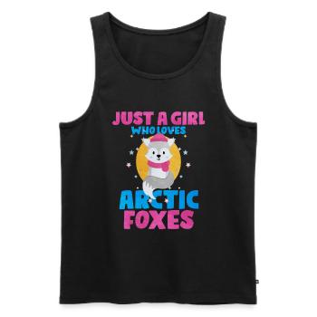 Niedliches Polarfuchs-Geschenk - Männer Premium Bio Tank Top - Schwarz - Vorne - AI Model Male 178 light (178cm)