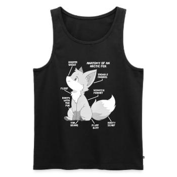 Niedliches Polarfuchs-Geschenk - Männer Premium Bio Tank Top - Schwarz - Vorne - AI Model Male 178 light (178cm)