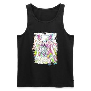 Niedliches Polarfuchs-Geschenk - Männer Premium Bio Tank Top - Schwarz - Vorne - AI Model Male 178 light (178cm)