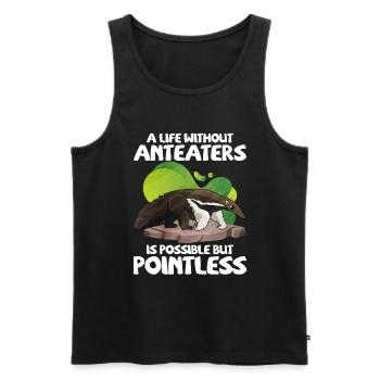 Dear Anteater Gift - Men's Premium Organic Tank Top - black - Front - Michal (187cm)