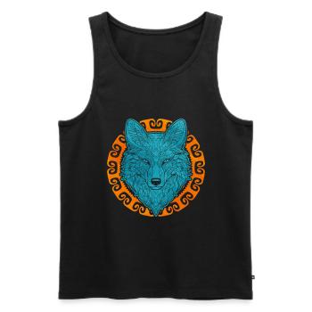 Niedliches Polarfuchs-Geschenk - Männer Premium Bio Tank Top - Schwarz - Vorne - AI Model Male 178 light (178cm)