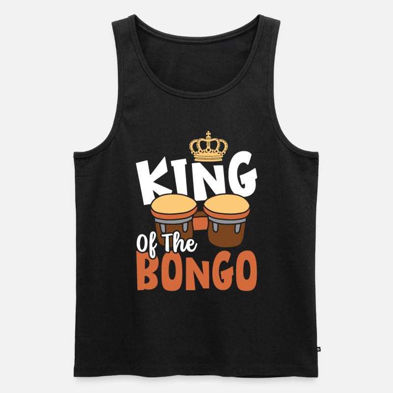 Bongo Musik Geschenk - Männer Premium Bio Tank Top - Schwarz