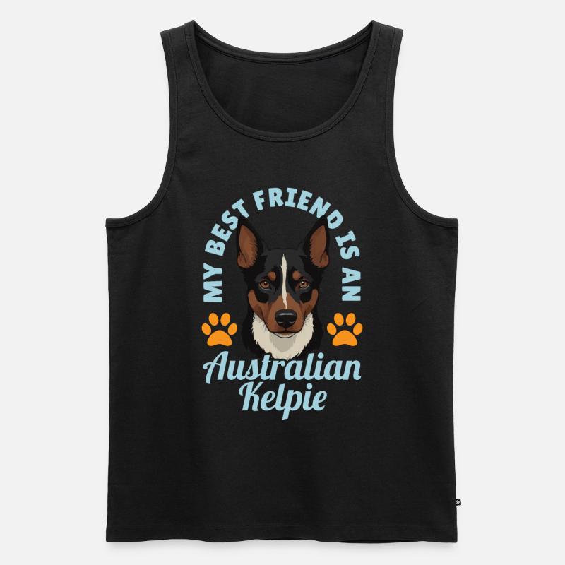 Kelpie-Hund-Geschenk - Männer Premium Bio Tank Top - Schwarz