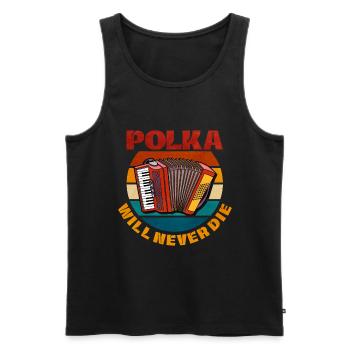 Akkordeon Polka Musik Geschenk - Männer Premium Bio Tank Top - Schwarz - Vorne - AI Model Male 178 light (178cm)