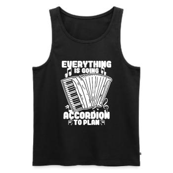 Accordéon Polka musique cadeau - Débardeur bio Premium Homme - noir - Devant - Michal (187cm)