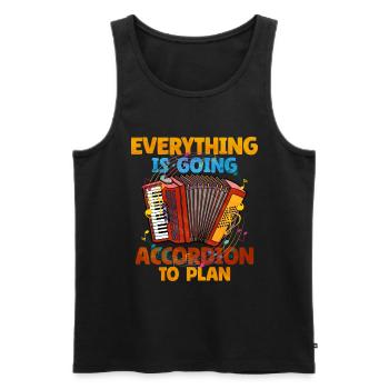 Accordéon Polka musique cadeau - Débardeur bio Premium Homme - noir - Devant - Michal (187cm)